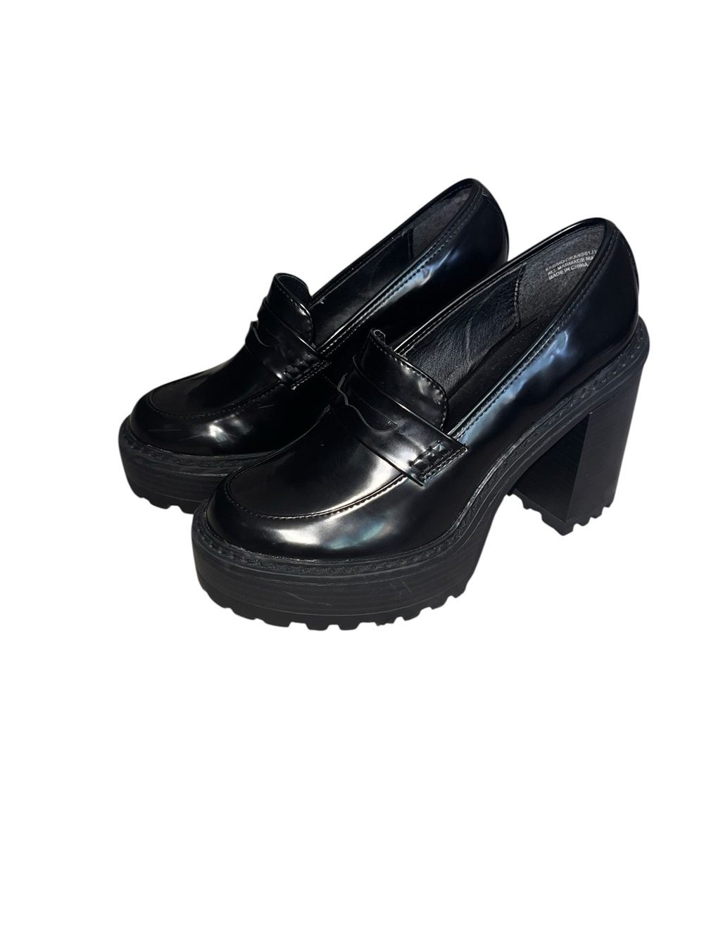 Madden Girl Black Patent Platform Penny Loafers - Picture 8 of 8